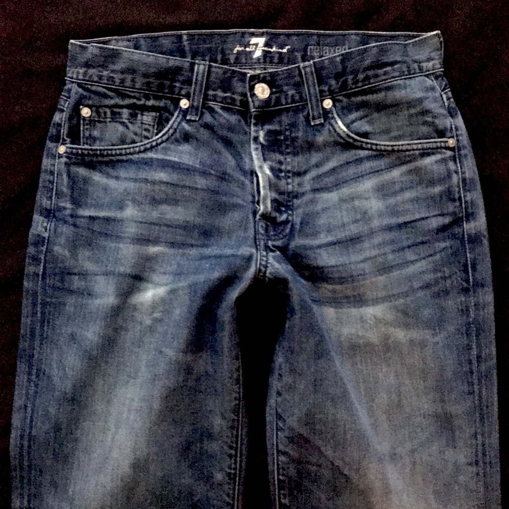 Men’s 7 FOR ALL MANKIND Relaxed HEAVY Stitch Jeans - Picture 3 of 11